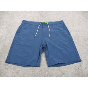 Faherty All Day Shorts Adult 38 Blue Performance Stretch Drawstring Casual Mens